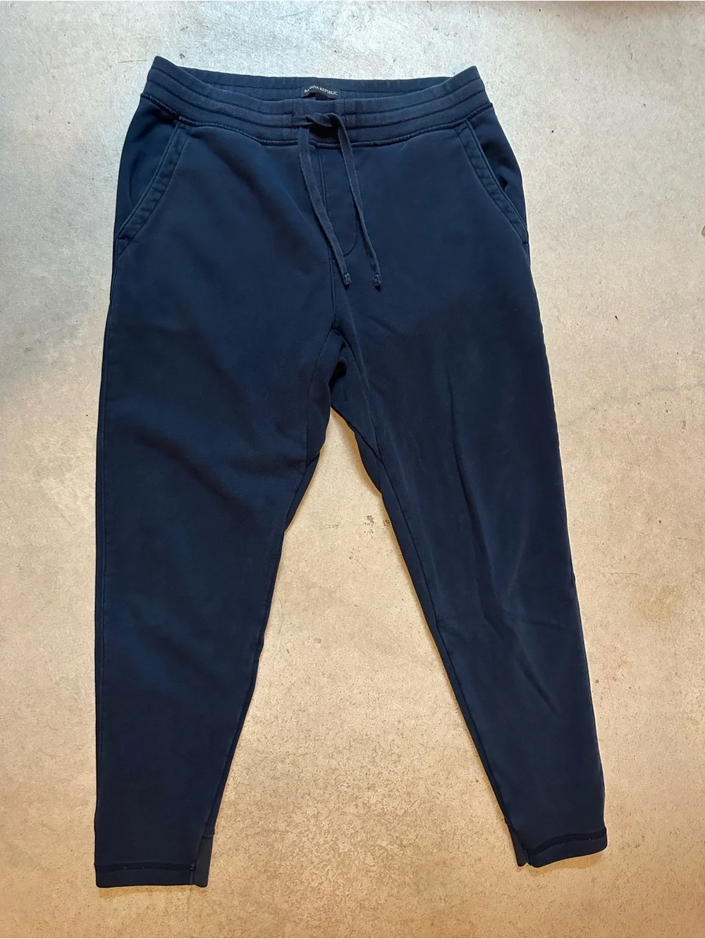 Banana Republic Navy Knit Jogger Pants Men’s Drawstring Stretch Size M